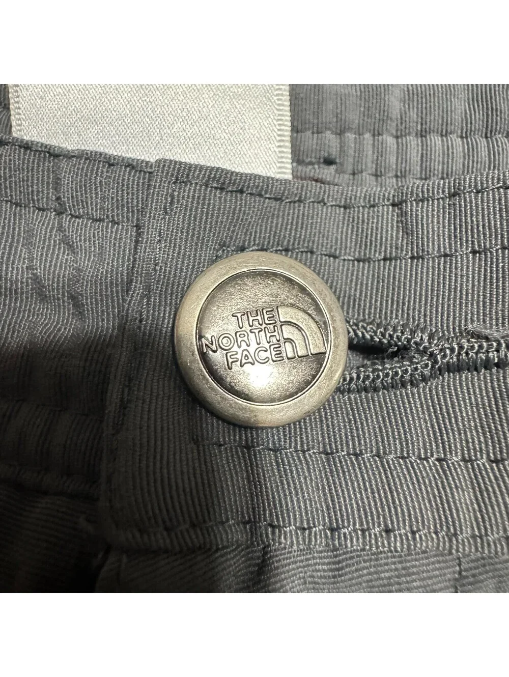The North Face Mens Hiking Pants Gray Nylon Ripstop Straight Leg Size 36 Lined